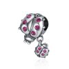 Charm joaninha mãe e filho estilo Pandora - SCC364 Charm joaninha mãe e filho estilo Pandora - SCC364