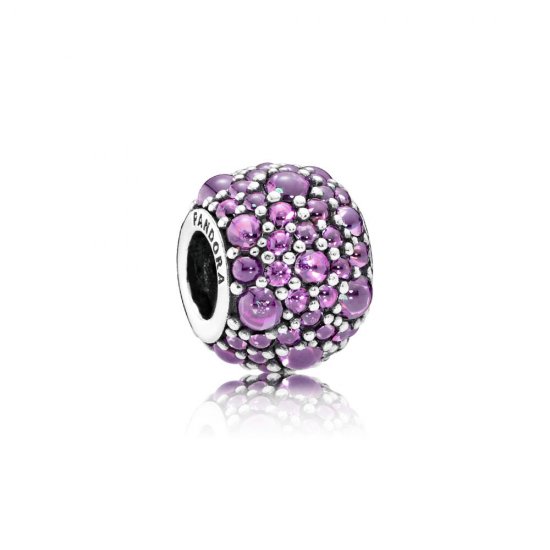 Charm PANDORA Gotas de Orvalho Roxa - 791755CFP  Clique na imagem para fechar