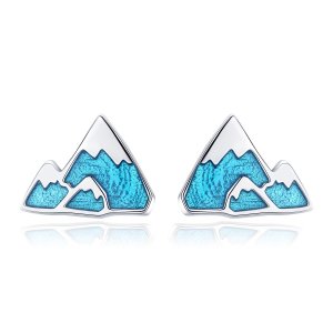 Brincos Petit Iceberg Único estilo Pandora - SCE475