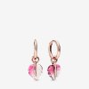 Brinco Vidro Murano Rosa & Sai Pandora - 288317PMU