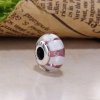 Charm berloques Pandora de prata Vidro Murano Castanho