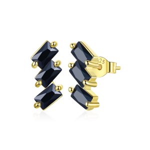Brincos Petit Sólido estilo Pandora - SCE1051-BK
