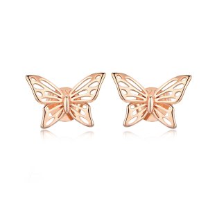 Brincos Petit Borboleta estilo Pandora Rose - SCE452-C Brincos Petit Borboleta estilo Pandora Rose - SCE452-C