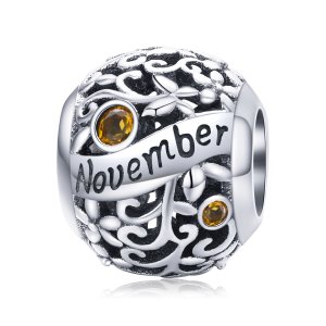 Charm Pedra de nascimento de novembro estilo Pandora - SCC1385-11 Charm Pedra de nascimento de novembro estilo Pandora - SCC1385-11