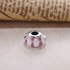 Charm berloques Pandora de prata Vidro Murano Castanho