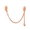 Corrente de Segurança pneu pequeno estilo Pandora Rose - SCC1112-C