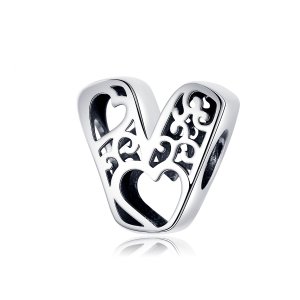 Charm Letra mágica V estilo Pandora - SCC1229-V Charm Letra mágica V estilo Pandora - SCC1229-V