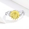 Anel Dois tons Girassóis dourados estilo Pandora - SCR596