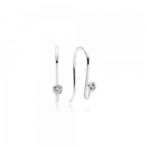 Brinco PANDORA Hoop De Prata Brilhante