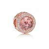 Charm PANDORA ROSETM Coração Radiante Rosa Blush - 781725NBP