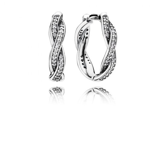 Brinco PANDORA Brilho Entrelaçado - 290576CZ  Clique na imagem para fechar