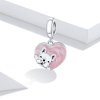 Charm Pendente Filhote de cachorro com amor estilo Pandora - BSC360