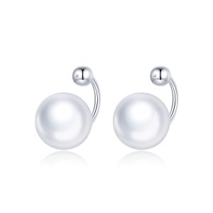 Brincos Petit Pérola Simples estilo Pandora - BSE438 Brincos Petit Pérola Simples estilo Pandora - BSE438