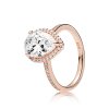 Anel PANDORA Rose™ Gota de Água Brilhante - 186251CZ Anel PANDORA Rose™ Gota de Água Brilhante - 186251CZ