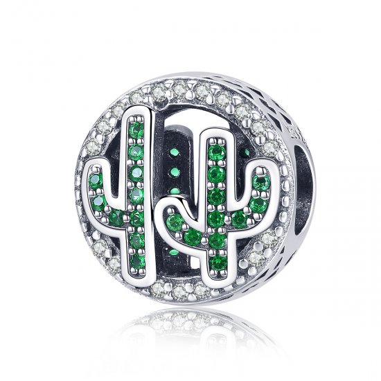 Charm Cacto Verde Vibrante estilo Pandora - SCC918  Clique na imagem para fechar