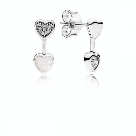Brinco PANDORAs Hearts of Love - 290750CZ - Brinco PANDORAs  Clique na imagem para fechar