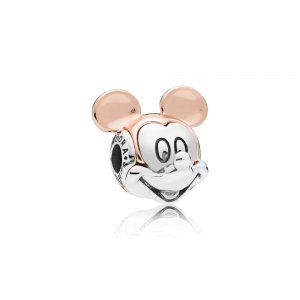 Charm berloques PANDORA Essence Mickey Em Dois Tons