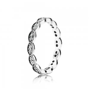 Anel PANDORA de Prata Delicadas Folhas Encantadas - 190923CZ