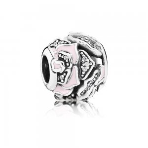 Charm PANDORA Delicada Flor Rosa - 791527EN40 Charm PANDORA Delicada Flor Rosa - 791527EN40