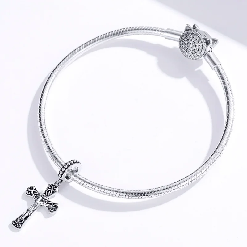 (imagem para) Charm Pendente A cruz de jesus estilo Pandora - SCC1407 - Visualizar 3