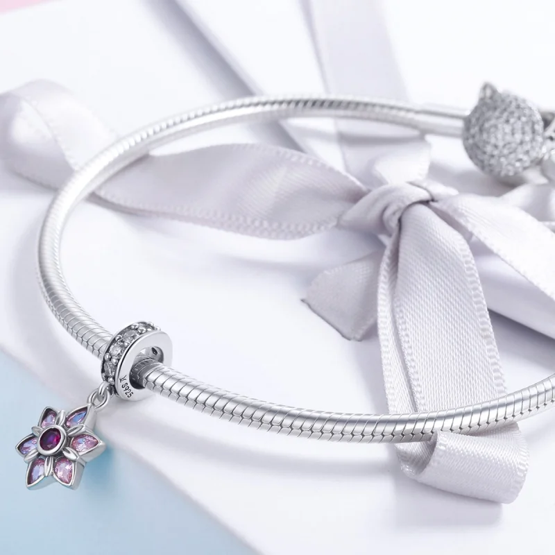 (imagem para) Charm Pendente A dança das flores estilo Pandora - SCC840 - Visualizar 4