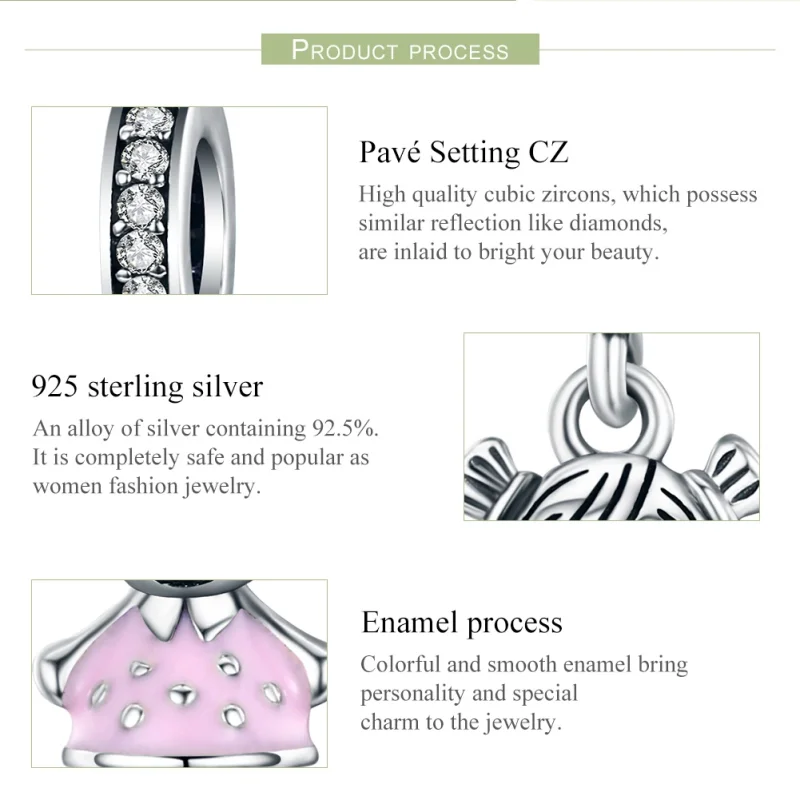 (imagem para) Charm Pendente A vida perfeita é doce estilo Pandora - SCC543 - Visualizar 6