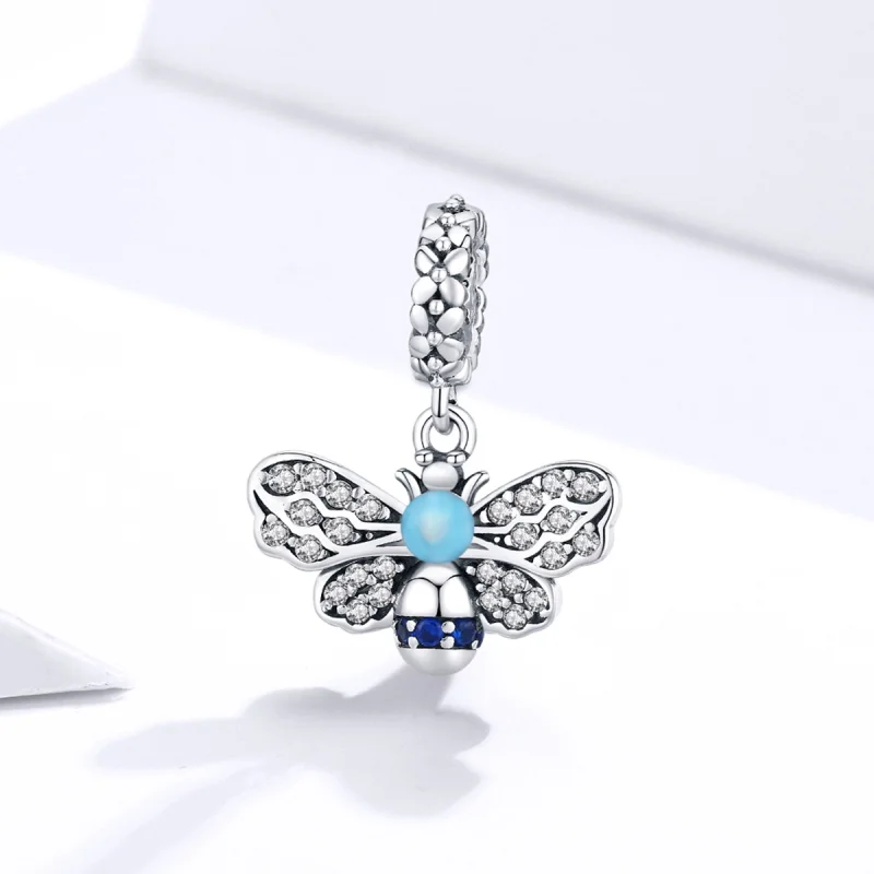 (imagem para) Charm Pendente Abelha Azul estilo Pandora - SCC1480 - Visualizar 2