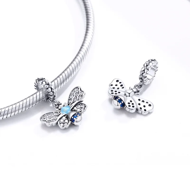 (imagem para) Charm Pendente Abelha Azul estilo Pandora - SCC1480 - Visualizar 4