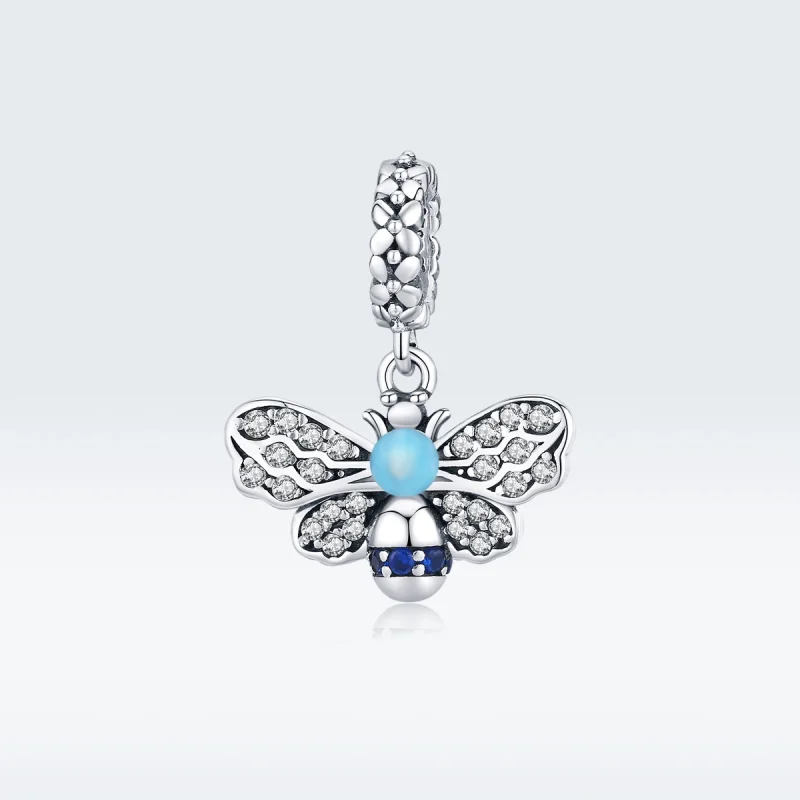 (imagem para) Charm Pendente Abelha Azul estilo Pandora - SCC1480 - Visualizar 5