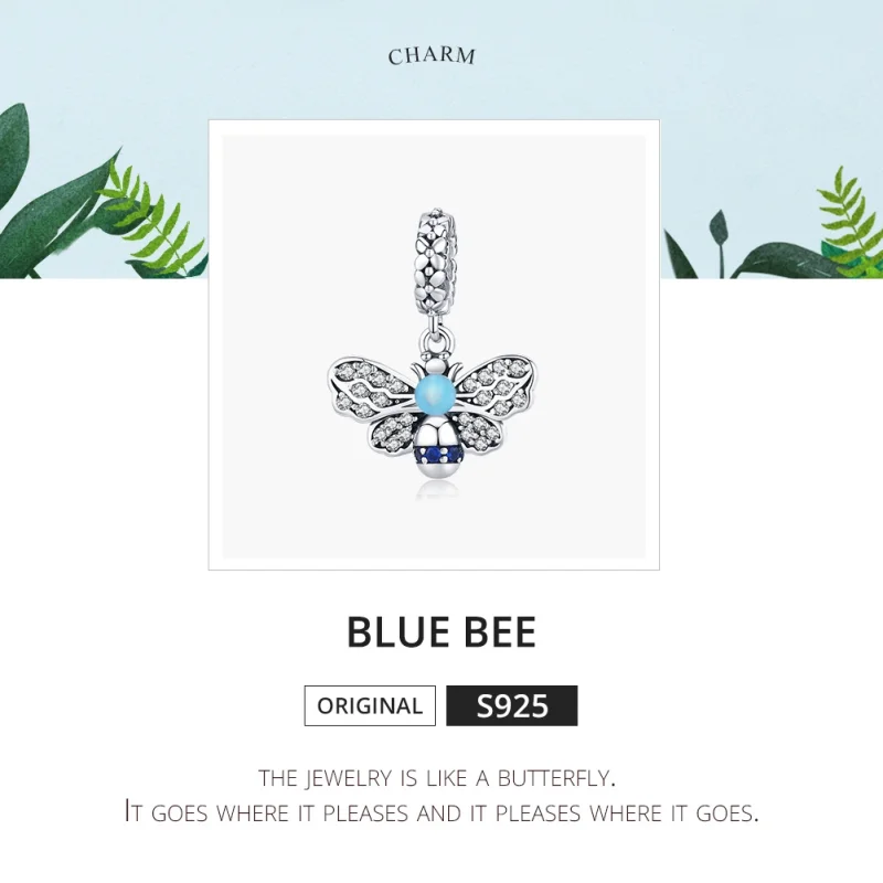 (imagem para) Charm Pendente Abelha Azul estilo Pandora - SCC1480 - Visualizar 6