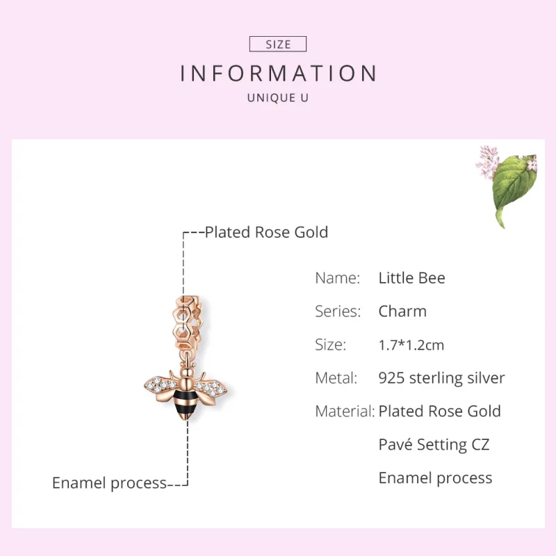 (imagem para) Charm Pendente Abelhinha estilo Pandora Rose - BSC370 - Visualizar 7
