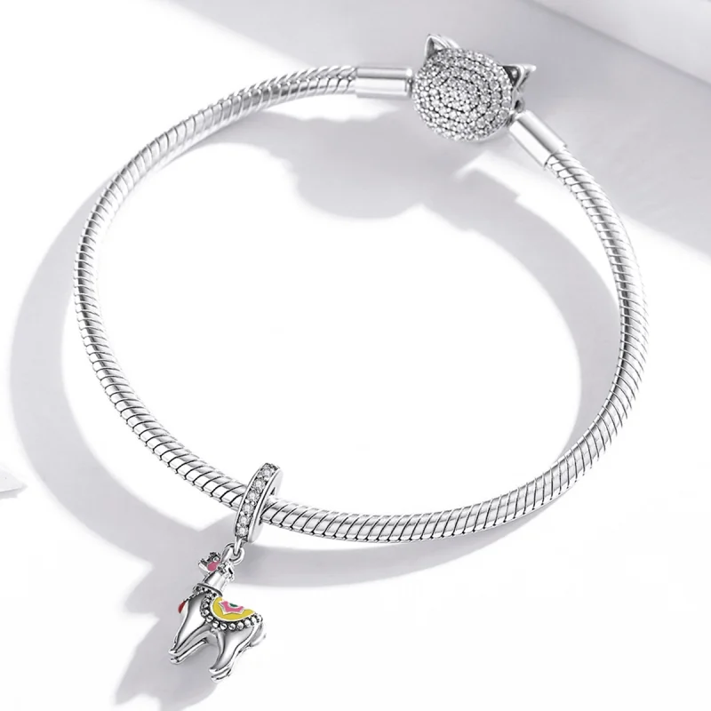 (imagem para) Charm Pendente Alpaca Fofa estilo Pandora - SCC1737 - Visualizar 3