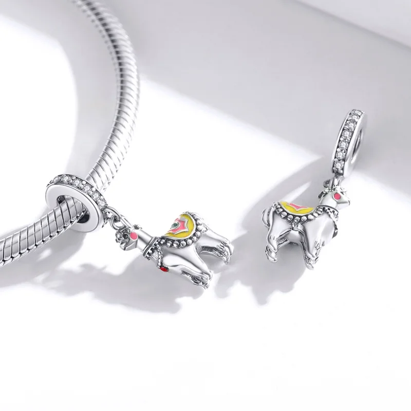 (imagem para) Charm Pendente Alpaca Fofa estilo Pandora - SCC1737 - Visualizar 4