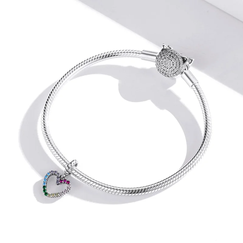 (imagem para) Charm Pendente Amor arco-íris estilo Pandora - SCC1851 - Visualizar 3