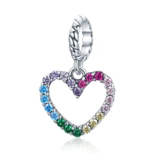 (imagem para) Charm Pendente Amor arco-íris estilo Pandora - SCC1851