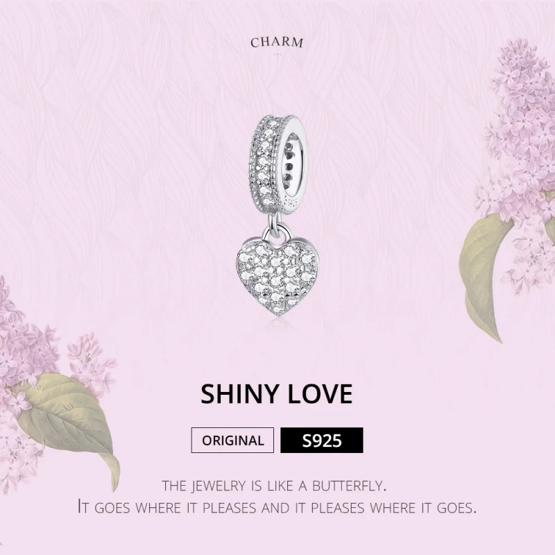 (imagem para) Charm Pendente Amor brilhante estilo Pandora - BSC211 - Visualizar 5