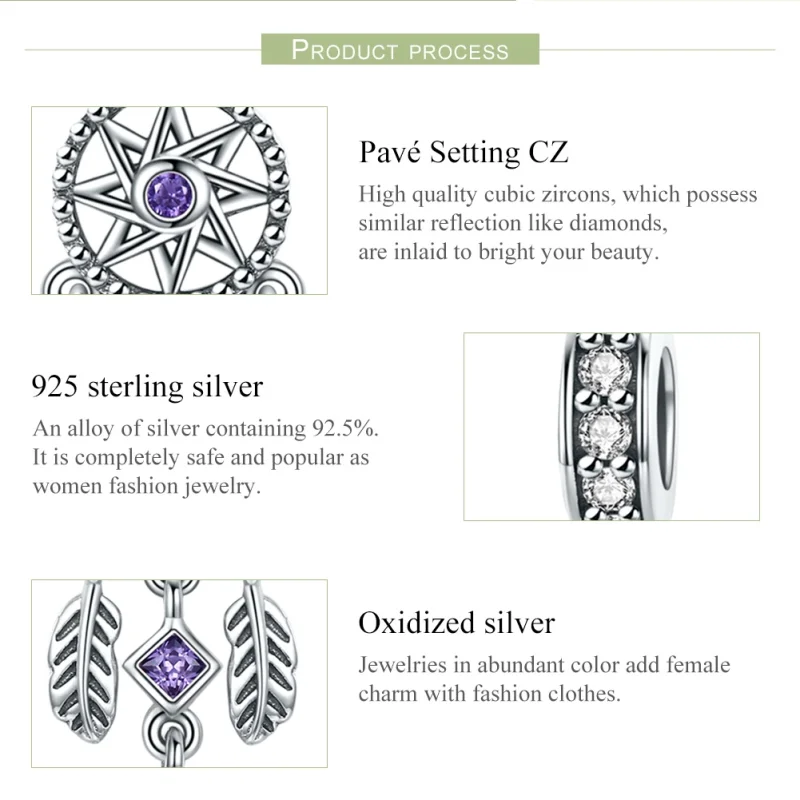 (imagem para) Charm Pendente Apanhador de Sonhos estilo Pandora - SCC841 - Visualizar 7