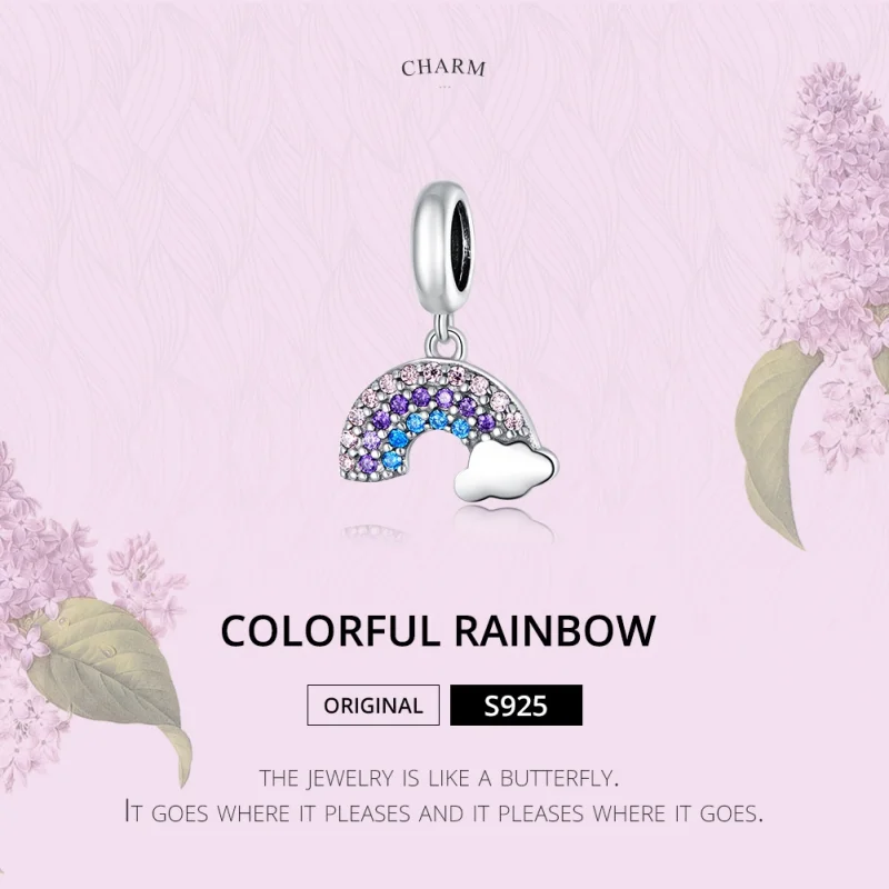 (imagem para) Charm Pendente Arco-íris colorido estilo Pandora - SCC1625 - Visualizar 6