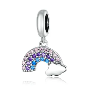 (imagem para) Charm Pendente Arco-íris colorido estilo Pandora - SCC1625