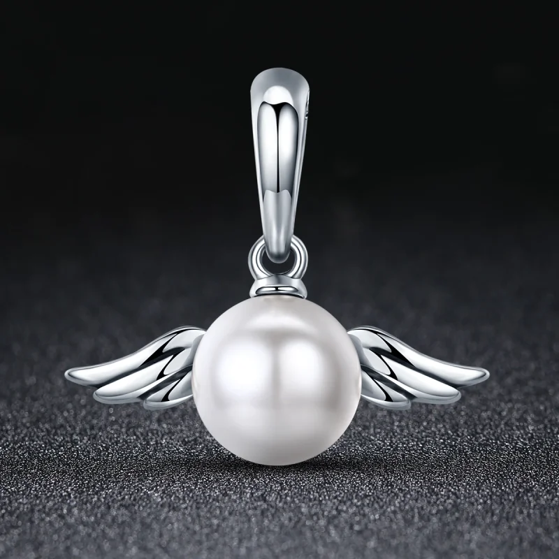 (imagem para) Charm Pendente Asas de Anjo pérola estilo Pandora - SCC381 - Visualizar 2