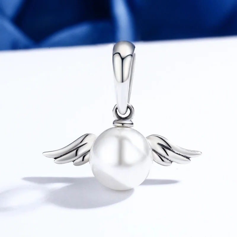 (imagem para) Charm Pendente Asas de Anjo pérola estilo Pandora - SCC381 - Visualizar 3