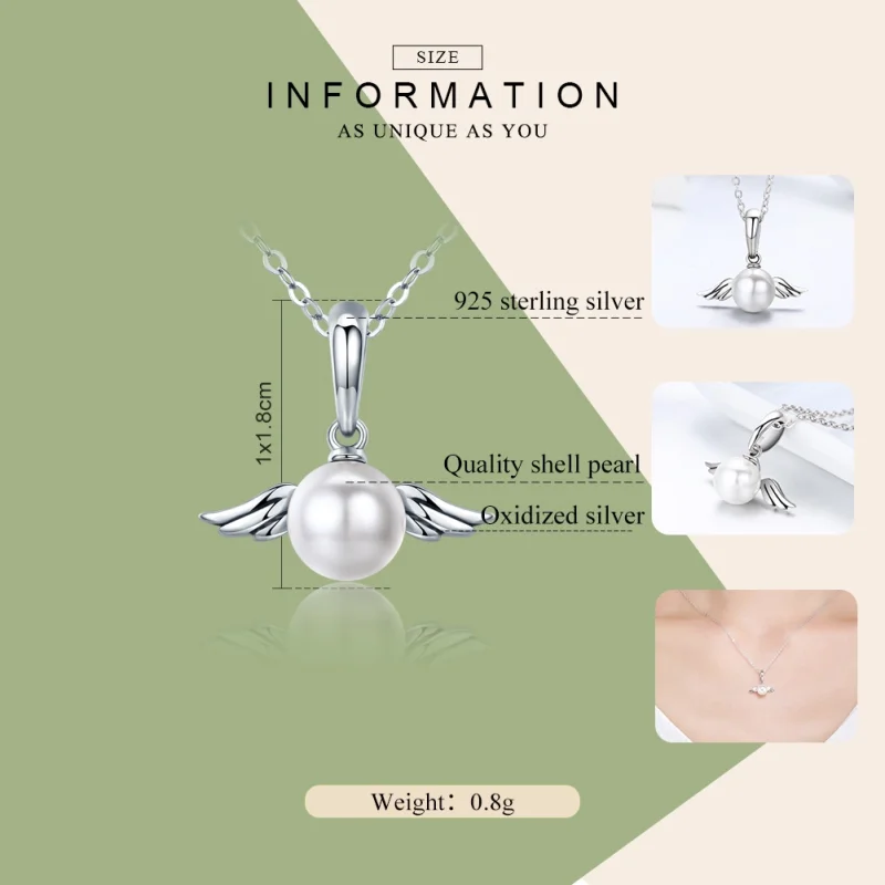 (imagem para) Charm Pendente Asas de Anjo pérola estilo Pandora - SCC381 - Visualizar 7