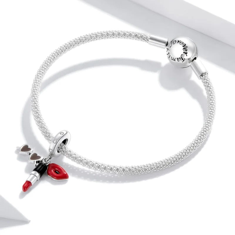 (imagem para) Charm Pendente Batom e óculos de sol estilo Pandora - BSC346 - Visualizar 2