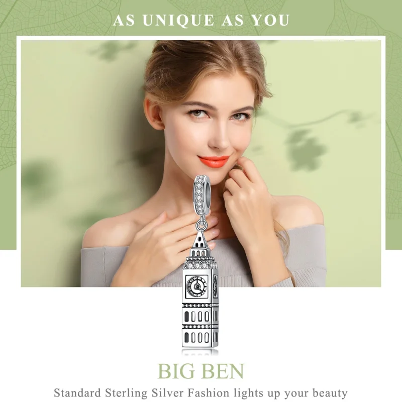 (imagem para) Charm Pendente Big Ben da Grã-Bretanha estilo Pandora - SCC868 - Visualizar 6