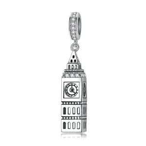 Charm Pendente Big Ben da Grã-Bretanha estilo Pandora - SCC868 (imagem para) Charm Pendente Big Ben da Grã-Bretanha estilo Pandora - SCC868