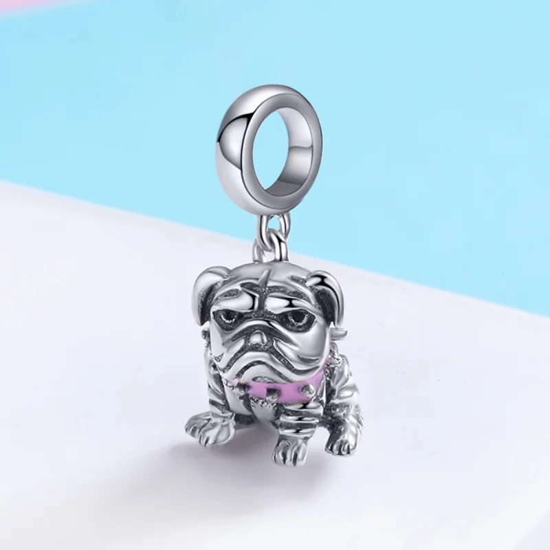 (imagem para) Charm Pendente Buldogues Ingleses estilo Pandora - SCC552 - Visualizar 3