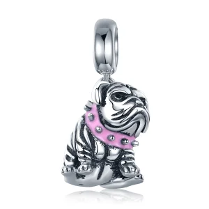 Charm Pendente Buldogues Ingleses estilo Pandora - SCC552 (imagem para) Charm Pendente Buldogues Ingleses estilo Pandora - SCC552