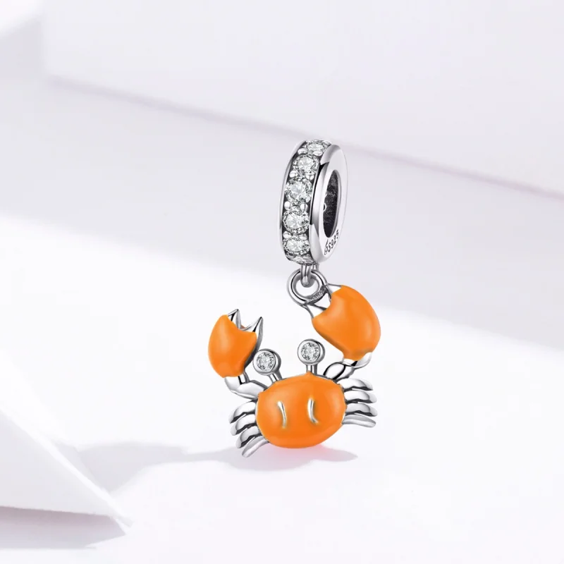(imagem para) Charm Pendente Caranguejo de verão estilo Pandora - BSC076 - Visualizar 2