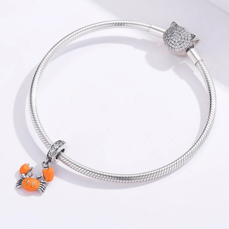 (imagem para) Charm Pendente Caranguejo de verão estilo Pandora - BSC076 - Visualizar 3