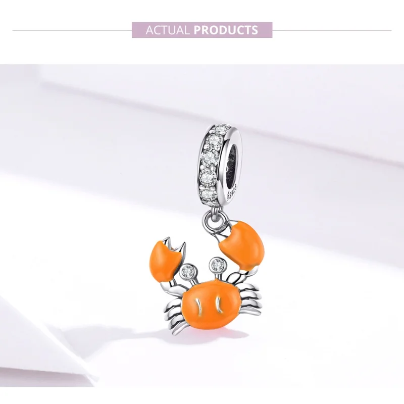(imagem para) Charm Pendente Caranguejo de verão estilo Pandora - BSC076 - Visualizar 7